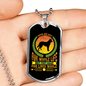 Dog Make Lives Whole Green Necklace Stainless Steel or 18k Gold Dog Tag 24" Chain-Express Your Love Gifts