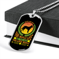 Dog Make Lives Whole Green Necklace Stainless Steel or 18k Gold Dog Tag 24" Chain-Express Your Love Gifts