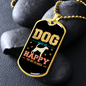 Dog Make Me Happy Necklace Stainless Steel or 18k Gold Dog Tag 24" Chain-Express Your Love Gifts
