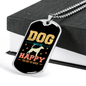 Dog Make Me Happy Necklace Stainless Steel or 18k Gold Dog Tag 24" Chain-Express Your Love Gifts