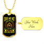 Dog Make Our Lives Whole Neon Necklace Stainless Steel or 18k Gold Dog Tag 24" Chain-Express Your Love Gifts