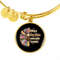 Dog Makes My Life Bracelet Stainless Steel or 18k Gold Circle Bangle-Express Your Love Gifts