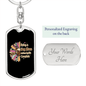 Dog Makes My Life Keychain Stainless Steel or 18k Gold Dog Tag Keyring-Express Your Love Gifts