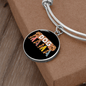 Dog mama Bracelet Stainless Steel or 18k Gold Circle Bangle-Express Your Love Gifts