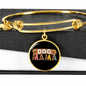 Dog mama Bracelet Stainless Steel or 18k Gold Circle Bangle-Express Your Love Gifts