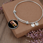 Dog mama Bracelet Stainless Steel or 18k Gold Circle Bangle-Express Your Love Gifts