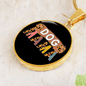 Dog mama Circle Necklace Stainless Steel or 18k Gold 18-22"-Express Your Love Gifts