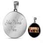 Dog mama Circle Necklace Stainless Steel or 18k Gold 18-22"-Express Your Love Gifts
