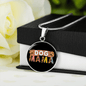 Dog mama Circle Necklace Stainless Steel or 18k Gold 18-22"-Express Your Love Gifts