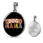 Dog mama Circle Necklace Stainless Steel or 18k Gold 18-22"-Express Your Love Gifts
