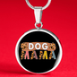 Dog mama Circle Necklace Stainless Steel or 18k Gold 18-22"-Express Your Love Gifts