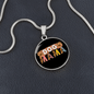 Dog mama Circle Necklace Stainless Steel or 18k Gold 18-22"-Express Your Love Gifts