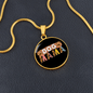 Dog mama Circle Necklace Stainless Steel or 18k Gold 18-22"-Express Your Love Gifts