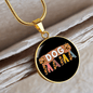 Dog mama Circle Necklace Stainless Steel or 18k Gold 18-22"-Express Your Love Gifts