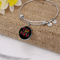Dog Mama Colors Bracelet Stainless Steel or 18k Gold Circle Bangle-Express Your Love Gifts