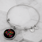 Dog Mama Colors Bracelet Stainless Steel or 18k Gold Circle Bangle-Express Your Love Gifts