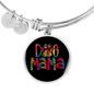 Dog Mama Colors Bracelet Stainless Steel or 18k Gold Circle Bangle-Express Your Love Gifts