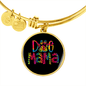 Dog Mama Colors Bracelet Stainless Steel or 18k Gold Circle Bangle-Express Your Love Gifts