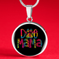 Dog Mama Colors Circle Necklace Stainless Steel or 18k Gold 18-22"-Express Your Love Gifts