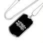Dog Mama Hearts Necklace Stainless Steel or 18k Gold Dog Tag 24" Chain-Express Your Love Gifts