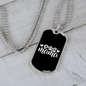 Dog Mama Hearts Necklace Stainless Steel or 18k Gold Dog Tag 24" Chain-Express Your Love Gifts
