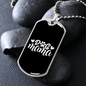Dog Mama Hearts Necklace Stainless Steel or 18k Gold Dog Tag 24" Chain-Express Your Love Gifts
