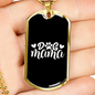 Dog Mama Hearts Necklace Stainless Steel or 18k Gold Dog Tag 24" Chain-Express Your Love Gifts