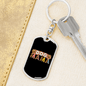 Dog mama Keychain Stainless Steel or 18k Gold Dog Tag Keyring-Express Your Love Gifts
