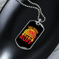 Dog Mama Life is Ruff Necklace Stainless Steel or 18k Gold Dog Tag 24" Chain-Express Your Love Gifts