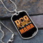 Dog Mama Orange Necklace Stainless Steel or 18k Gold Dog Tag 24" Chain-Express Your Love Gifts
