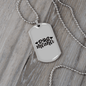 Dog Mama Plain Necklace Stainless Steel or 18k Gold Dog Tag 24" Chain-Express Your Love Gifts