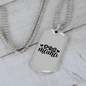 Dog Mama Plain Necklace Stainless Steel or 18k Gold Dog Tag 24" Chain-Express Your Love Gifts