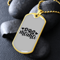 Dog Mama Plain Necklace Stainless Steel or 18k Gold Dog Tag 24" Chain-Express Your Love Gifts
