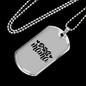 Dog Mama Plain Necklace Stainless Steel or 18k Gold Dog Tag 24" Chain-Express Your Love Gifts