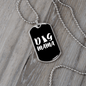 Dog Mama White Necklace Stainless Steel or 18k Gold Dog Tag 24" Chain-Express Your Love Gifts