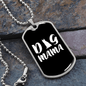 Dog Mama White Necklace Stainless Steel or 18k Gold Dog Tag 24" Chain-Express Your Love Gifts