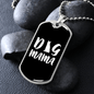 Dog Mama White Necklace Stainless Steel or 18k Gold Dog Tag 24" Chain-Express Your Love Gifts