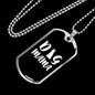 Dog Mama White Necklace Stainless Steel or 18k Gold Dog Tag 24" Chain-Express Your Love Gifts