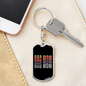 DOG MOM (1) Keychain Stainless Steel or 18k Gold Dog Tag Keyring-Express Your Love Gifts