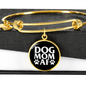 Dog Mom AF Bracelet Stainless Steel or 18k Gold Circle Bangle-Express Your Love Gifts
