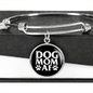 Dog Mom AF Bracelet Stainless Steel or 18k Gold Circle Bangle-Express Your Love Gifts