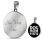 Dog Mom AF Circle Necklace Stainless Steel or 18k Gold 18-22"-Express Your Love Gifts