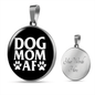 Dog Mom AF Circle Necklace Stainless Steel or 18k Gold 18-22"-Express Your Love Gifts