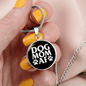 Dog Mom AF Circle Necklace Stainless Steel or 18k Gold 18-22"-Express Your Love Gifts