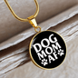 Dog Mom AF Circle Necklace Stainless Steel or 18k Gold 18-22"-Express Your Love Gifts