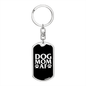 Dog Mom AF Keychain Stainless Steel or 18k Gold Dog Tag Keyring-Express Your Love Gifts