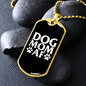 Dog Mom AF Necklace Stainless Steel or 18k Gold Dog Tag 24" Chain-Express Your Love Gifts