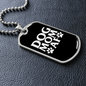 Dog Mom AF Necklace Stainless Steel or 18k Gold Dog Tag 24" Chain-Express Your Love Gifts