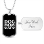 Dog Mom AF Necklace Stainless Steel or 18k Gold Dog Tag 24" Chain-Express Your Love Gifts