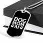 Dog Mom AF Necklace Stainless Steel or 18k Gold Dog Tag 24" Chain-Express Your Love Gifts